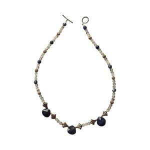NWT 18” Silver, Quartz n Sodalite Necklace
